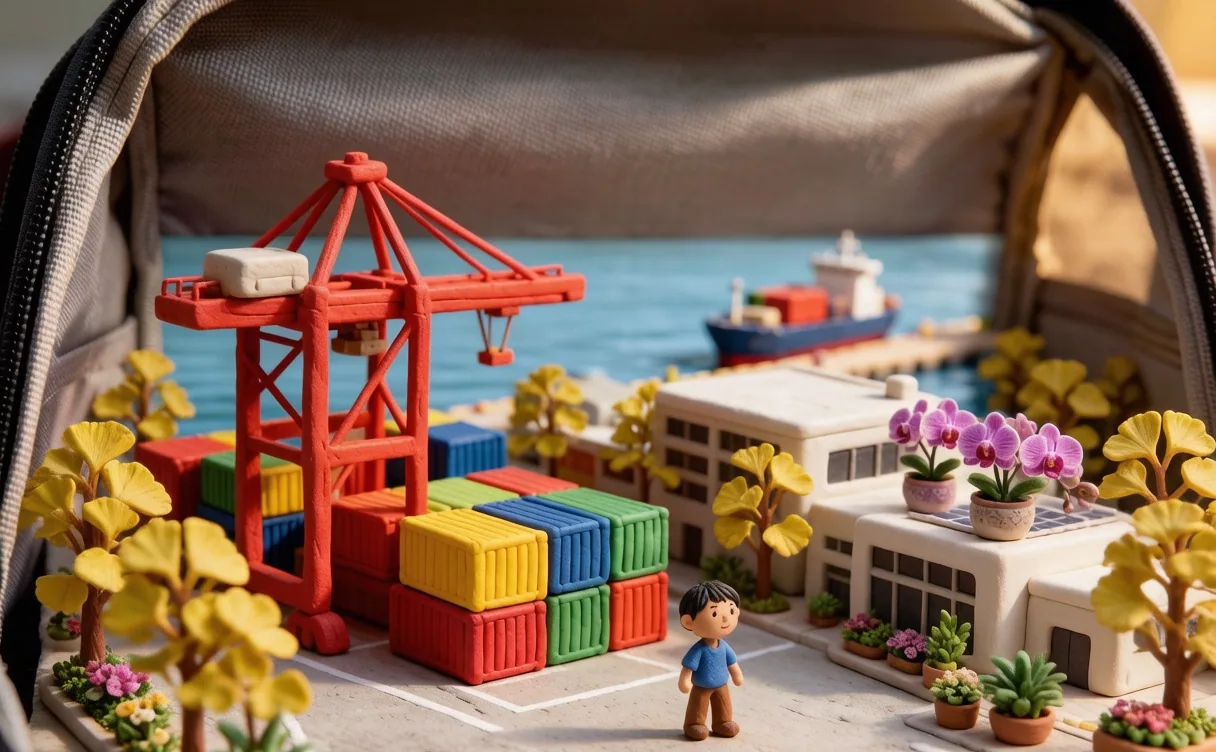 现代化港口小镇